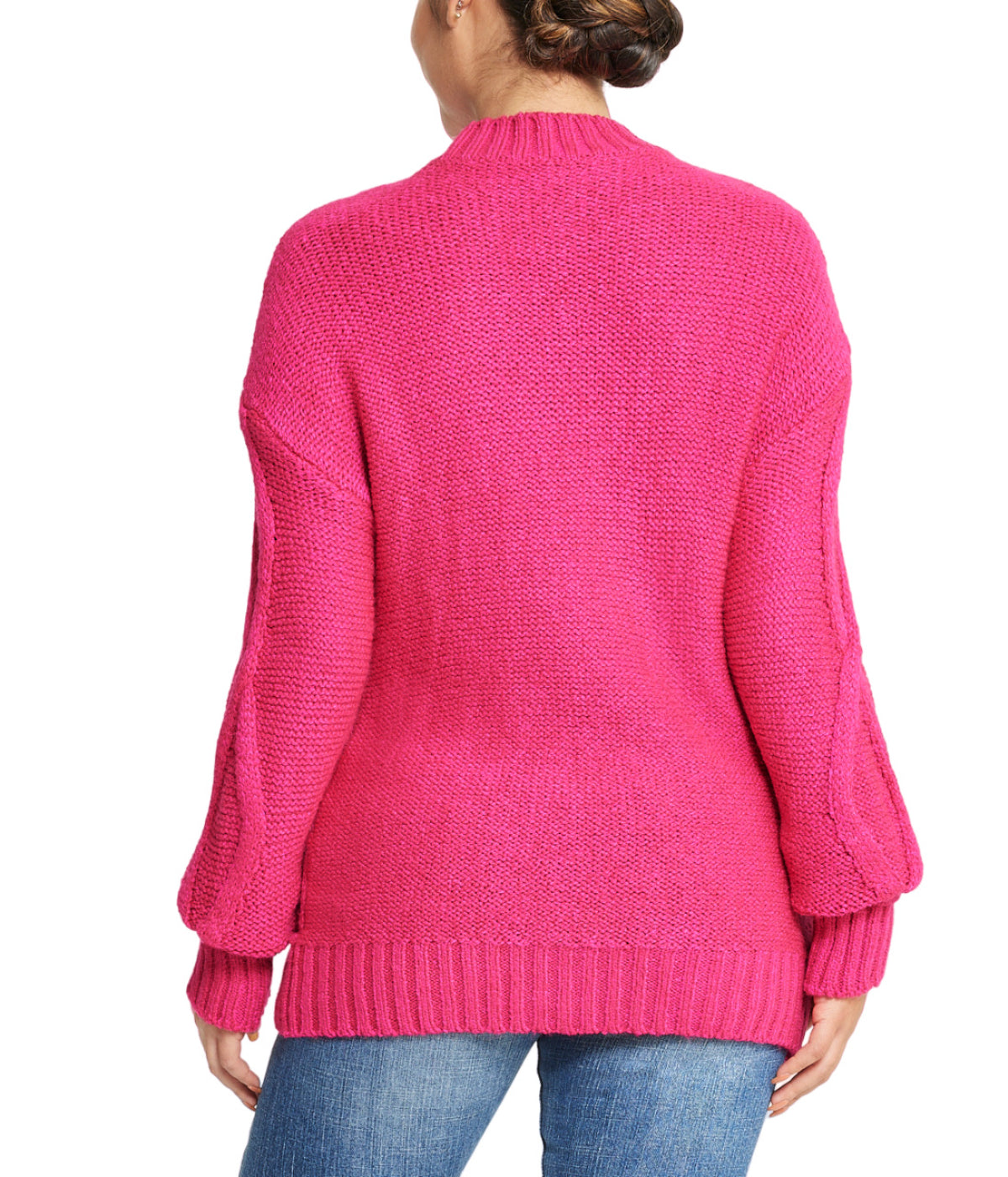  Miss Poeym Cable Pullover Sweater - Fuschia - Bonton