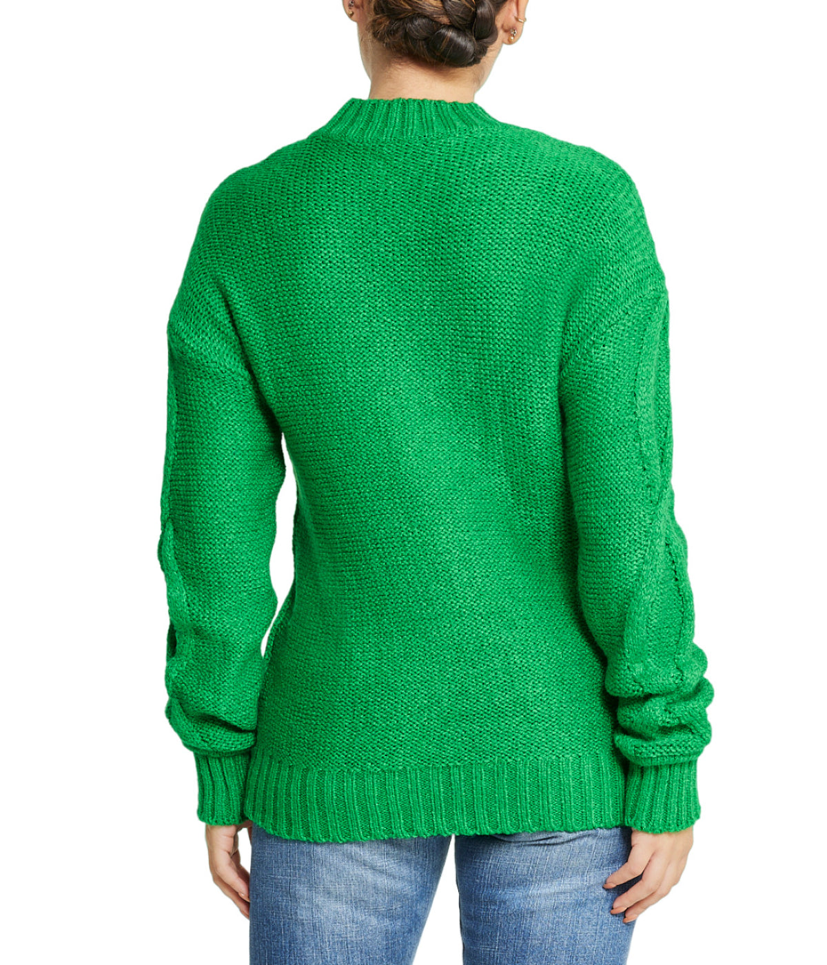  Miss Poeym Cable Pullover Sweater - Green - Bonton