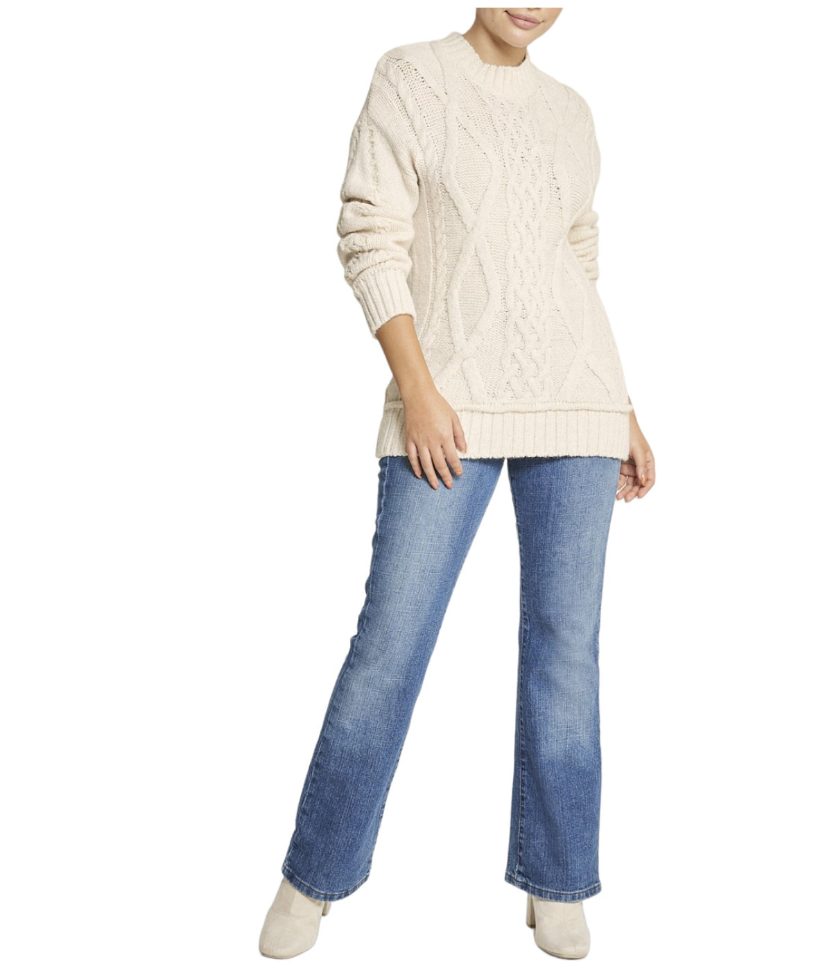  Miss Poeym Cable Pullover Sweater - Natural - Bonton