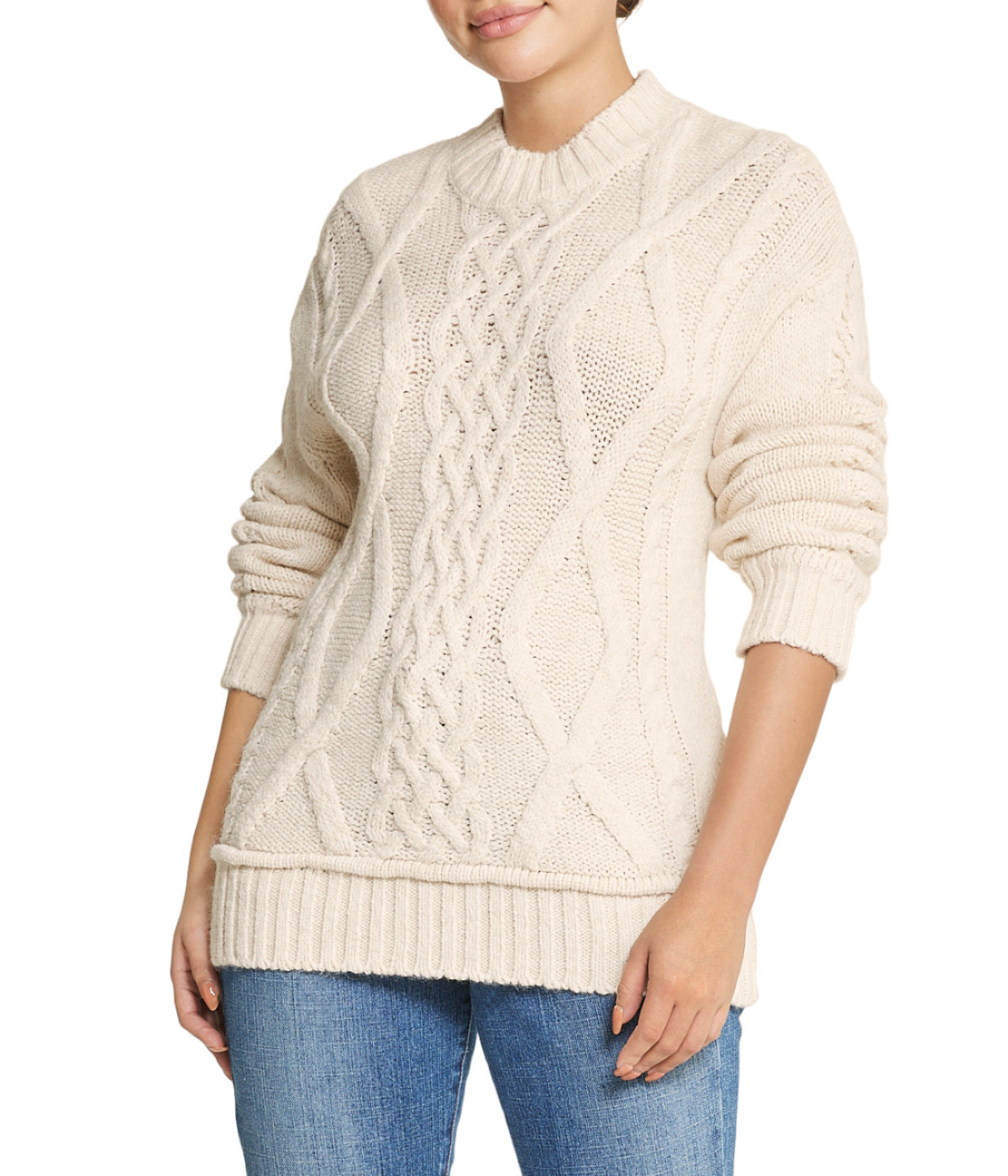  Miss Poeym Cable Pullover Sweater - Natural - Bonton
