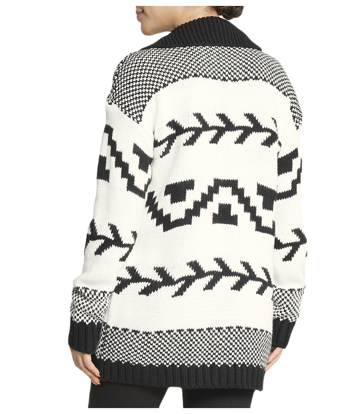  Miss Poeym Belted Nordic Cardigan - Black - Bonton