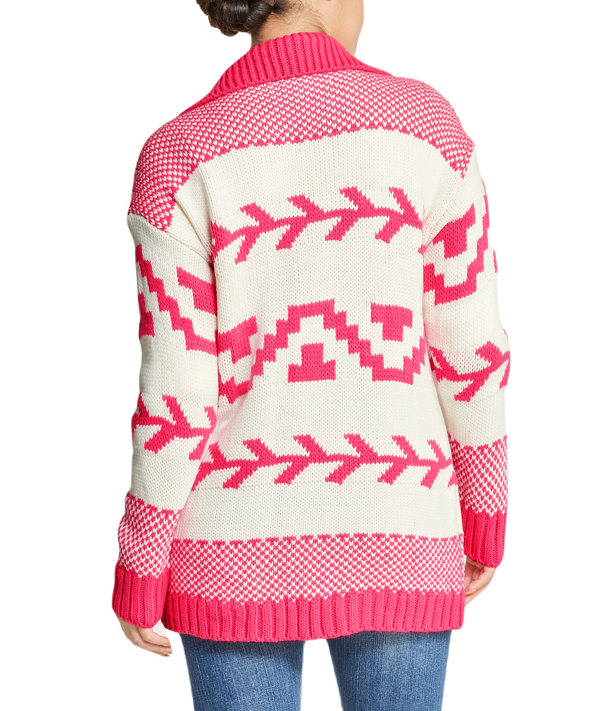  Miss Poeym Belted Nordic Cardigan - Dark Fuschia - Bonton