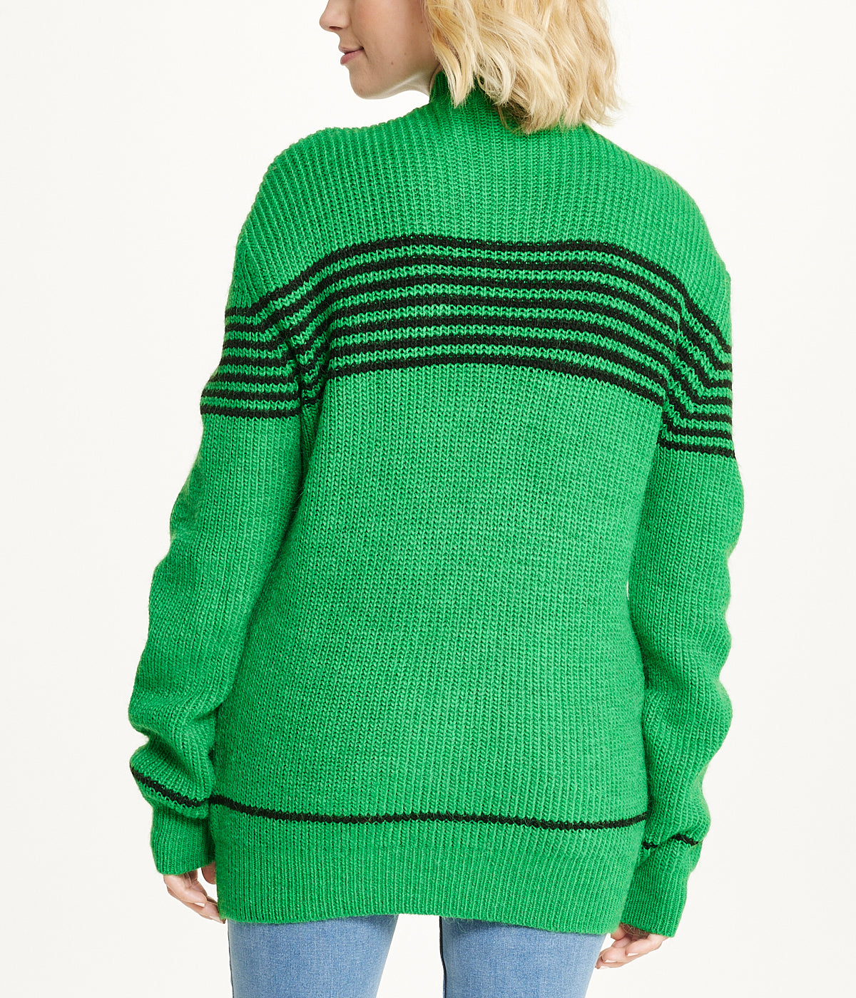  Miss Poeym Striped Tunic Sweater - Green - Bonton