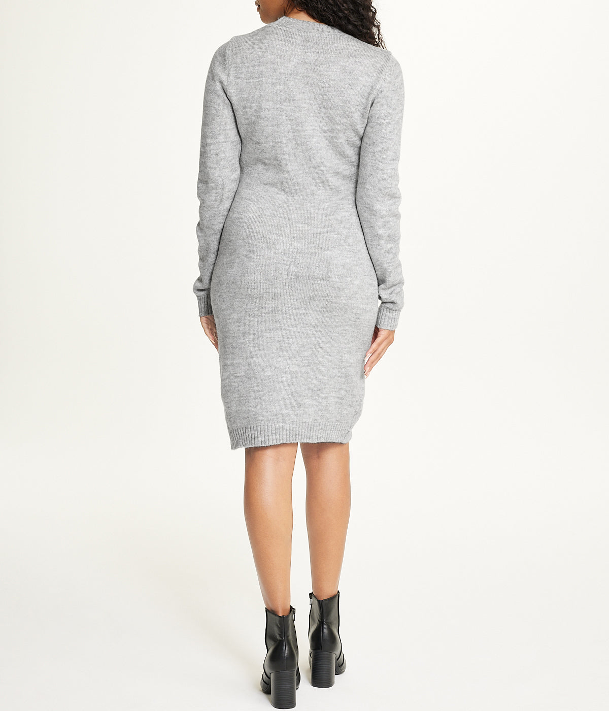  Miss Poeym Cozy Sweater Dress - Grey - Bonton
