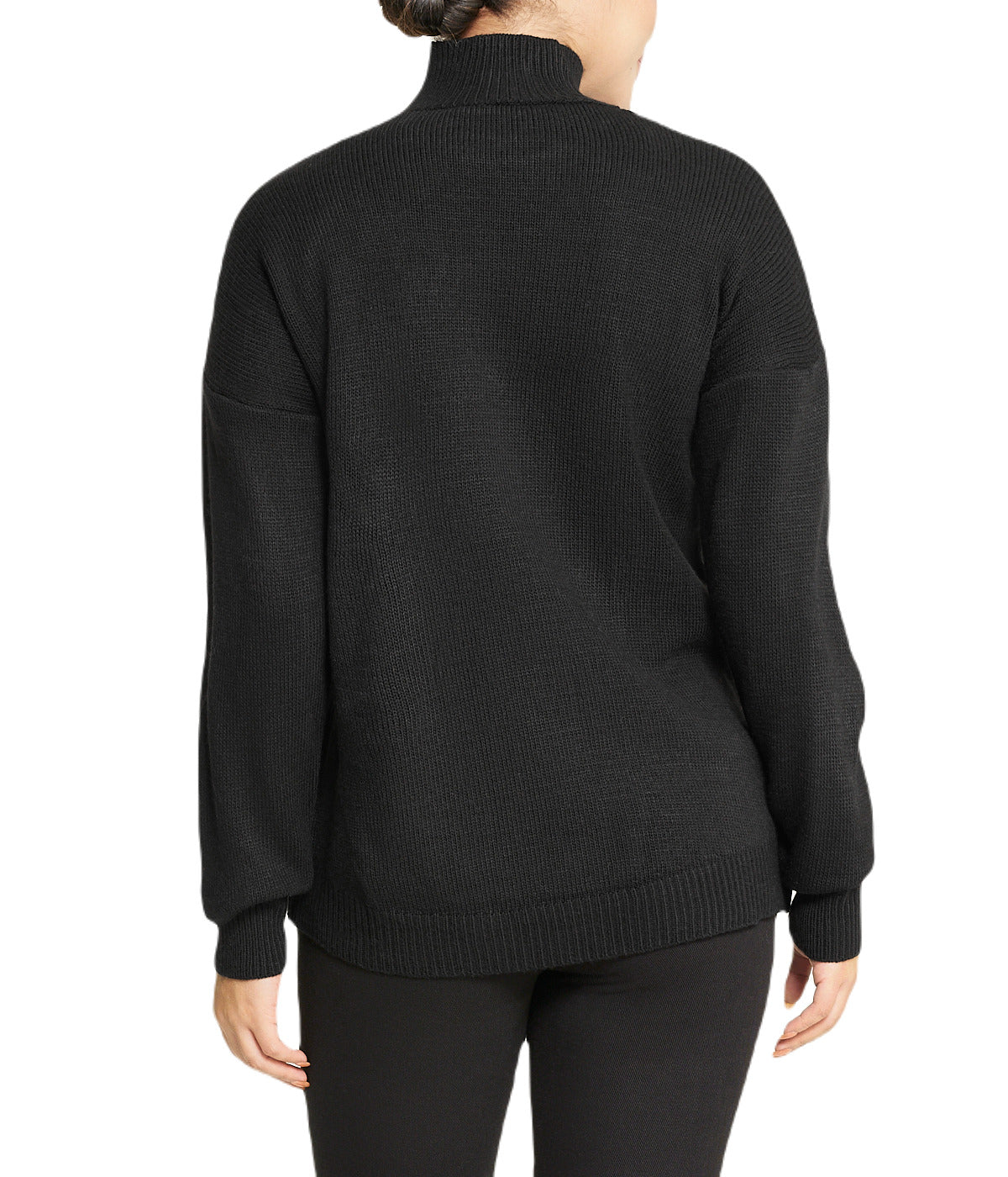  Miss Poeym Mock Neck Sweater - Black - Bonton