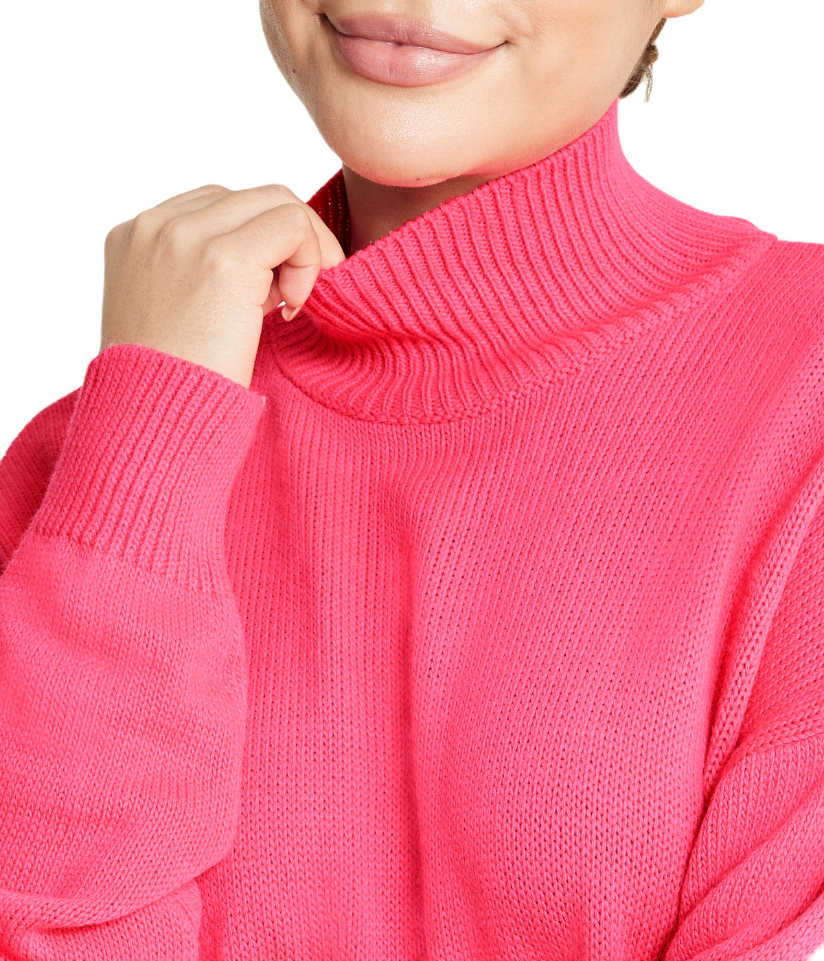  Miss Poeym Mock Neck Sweater - Light Fushia - Bonton