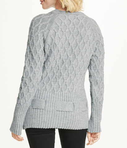Diamond Belted Tunic Sweater