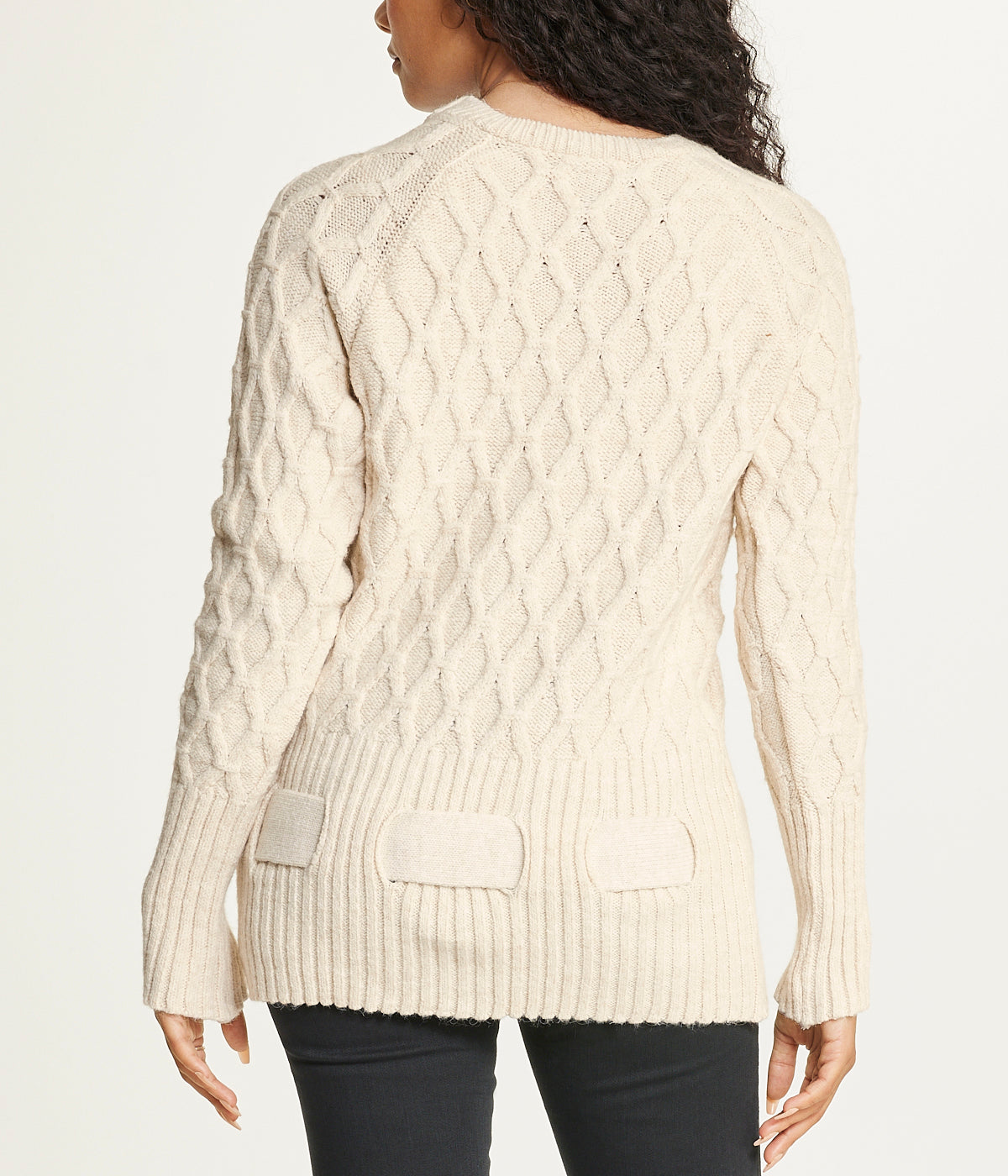  Miss Poeym Diamond Belted Tunic Sweater - Stone - Bonton