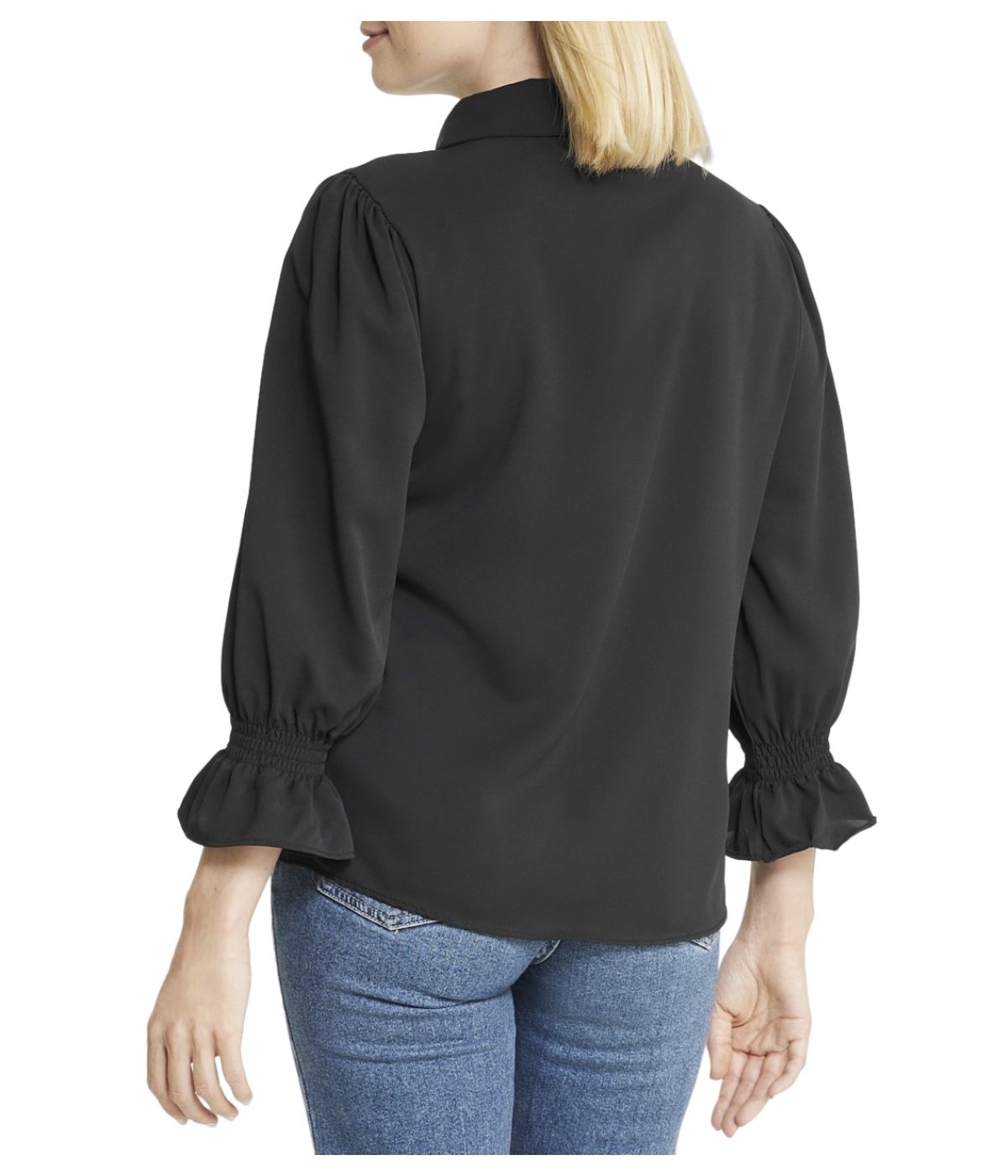  Miss Selen Embellished Button Down - Black - Bonton