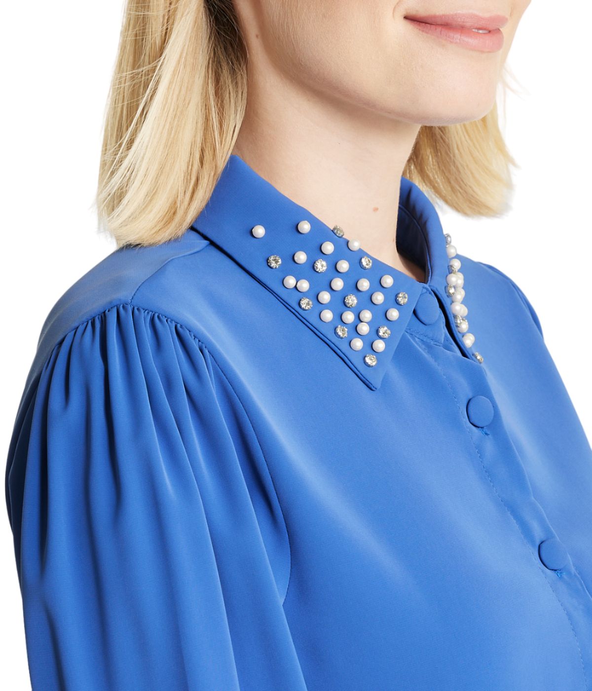  Miss Selen Embellished Button Down - Black - Bonton