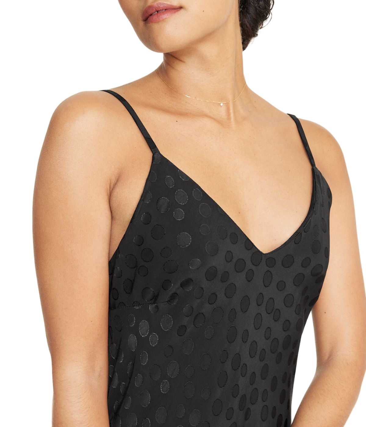  Cream & Rouge Tonal Patterned Charmeuse Dress - Black - Bonton