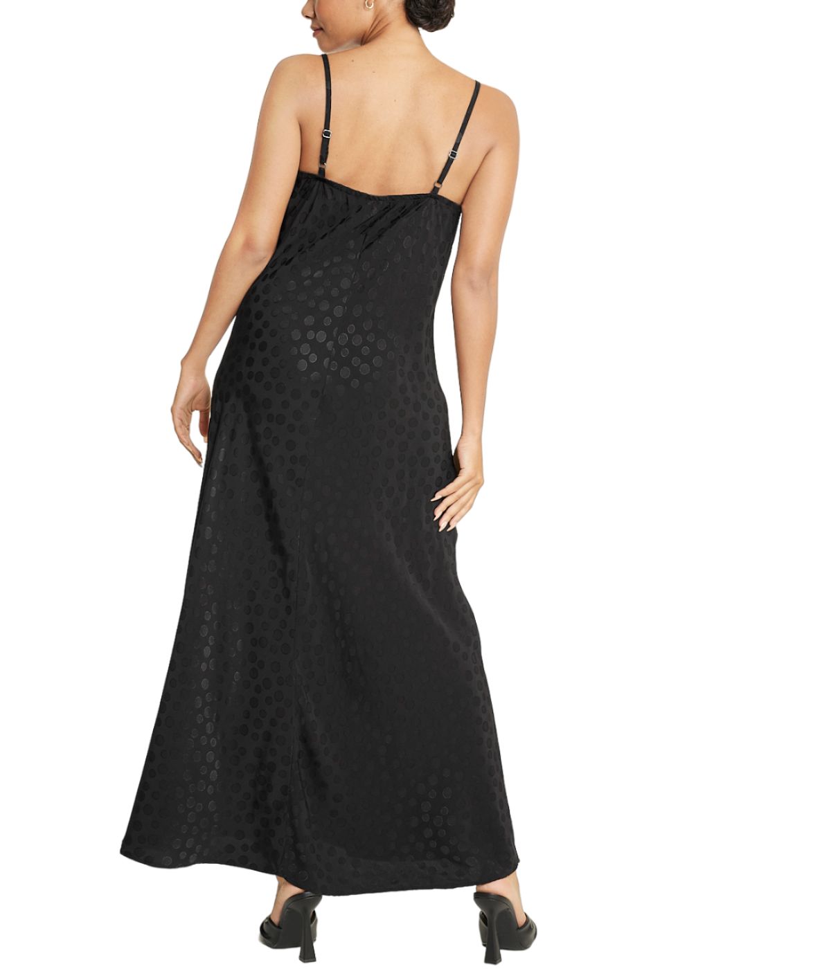  Cream & Rouge Tonal Patterned Charmeuse Dress - Black - Bonton