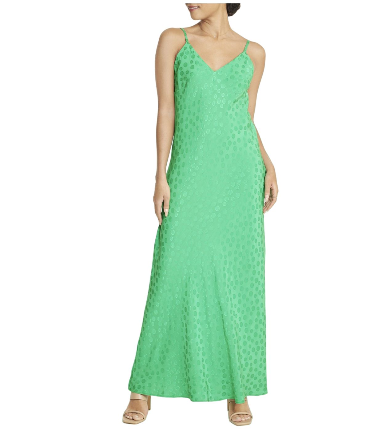  Cream & Rouge Tonal Patterned Charmeuse Dress - Black - Bonton