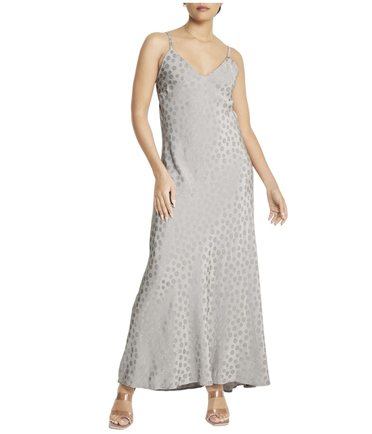  Cream & Rouge Tonal Patterned Charmeuse Dress - Black - Bonton