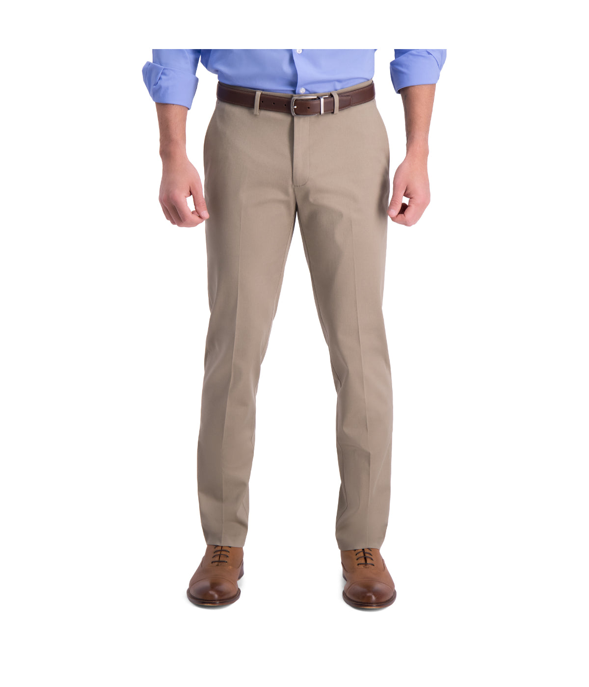  Haggar Haggar Men's Iron Free Premium Khaki-Slim/Straight Fit Med Khaki - Med Khaki - Bonton