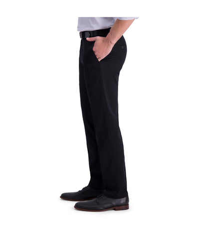 Haggar Men's Iron Free Premium Khaki-Slim/Straight Fit Black