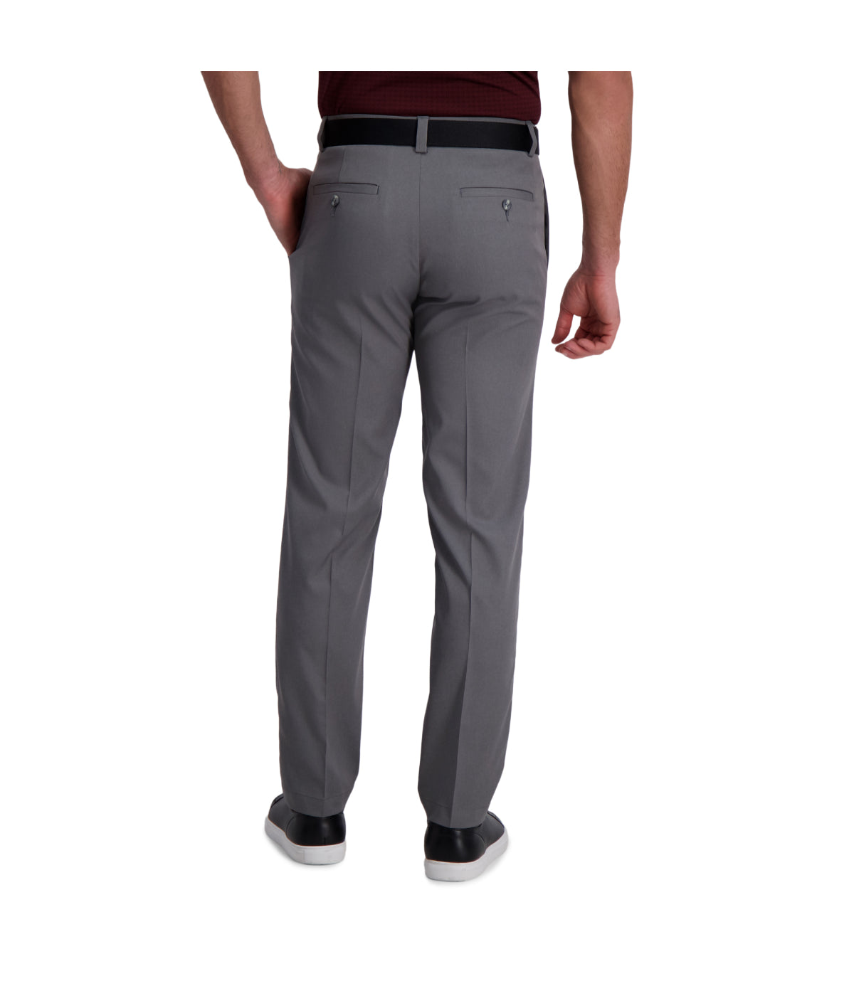  Haggar Haggar Men's Cool Right Performance Flex Pant-Straight Fit Heather Grey - Heather Grey - Bonton