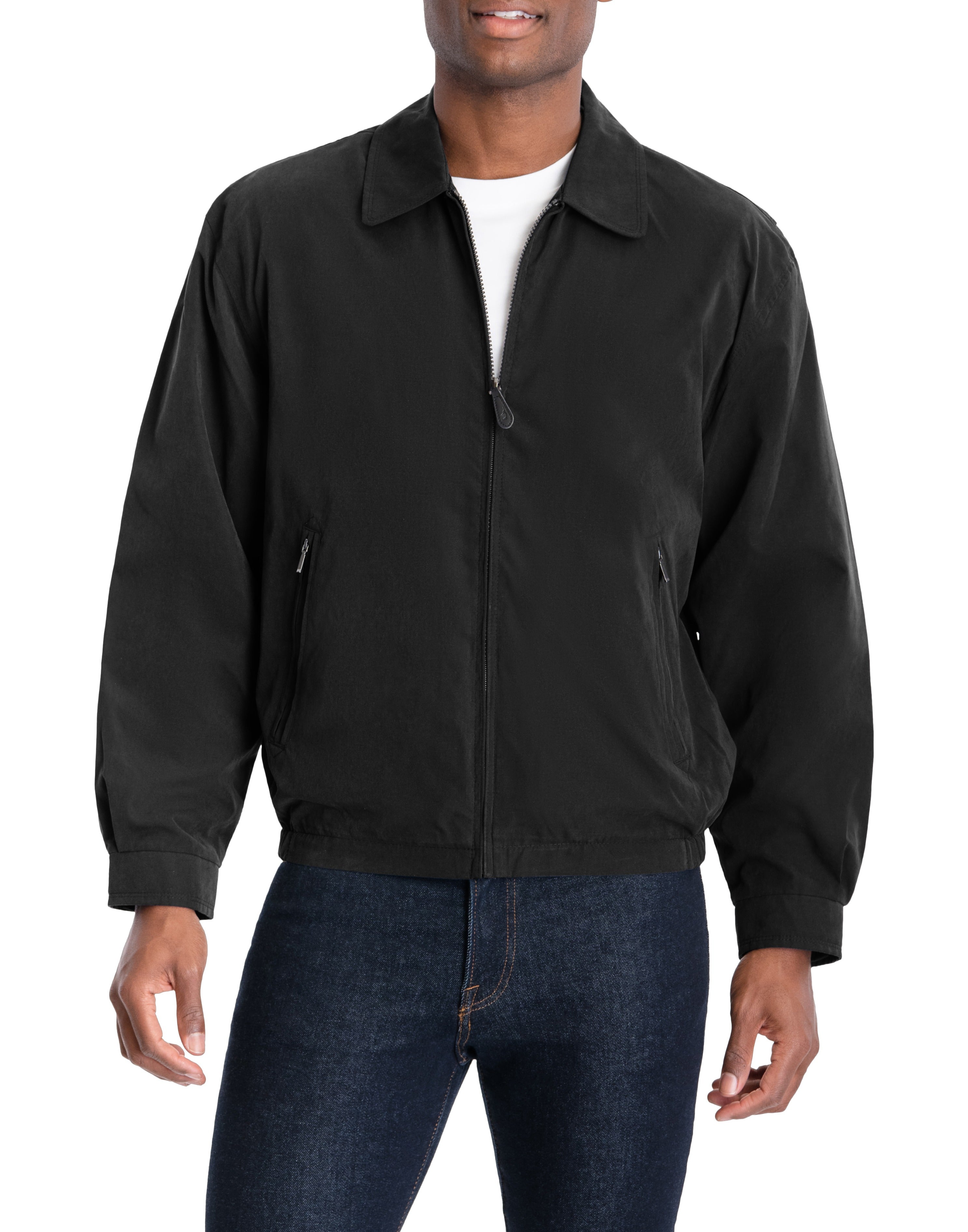  London Fog Light Weight Zip Front Golf Jacket Black - Black - Bonton