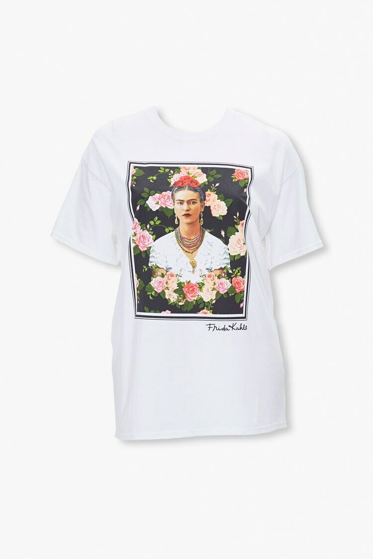  Forever 21 Plus Size Frida Kahlo Graphic Tee - white multi - Bonton