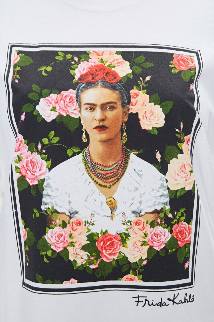  Forever 21 Plus Size Frida Kahlo Graphic Tee - white multi - Bonton