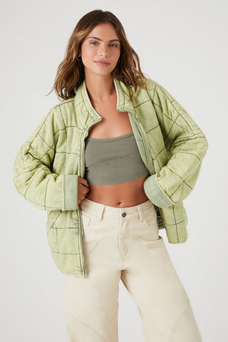 Quilted Zip-Up Jacket