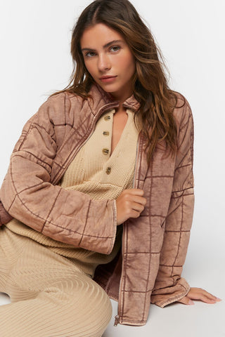 Quilted Zip-Up Jacket