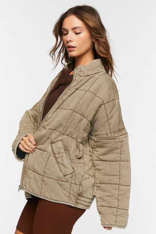 Quilted Zip-Up Jacket