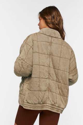 Quilted Zip-Up Jacket