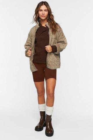 Quilted Zip-Up Jacket
