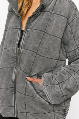 Quilted Zip-Up Jacket