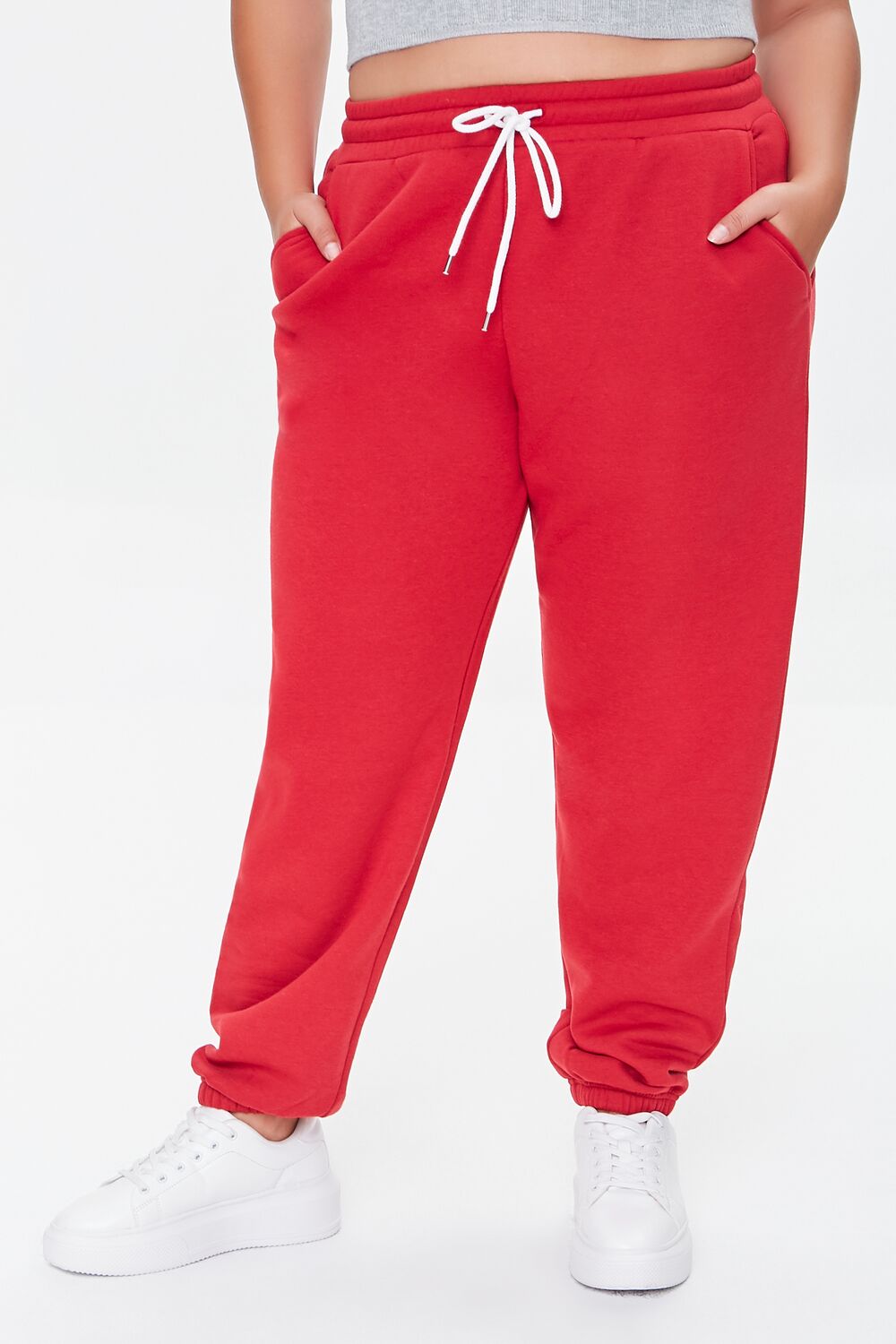  Forever 21 Plus Size Fleece Joggers - rose - Bonton
