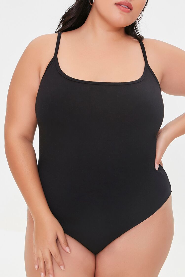  Forever 21 Plus Size Basic Cami Bodysuit - dusty pink - Bonton