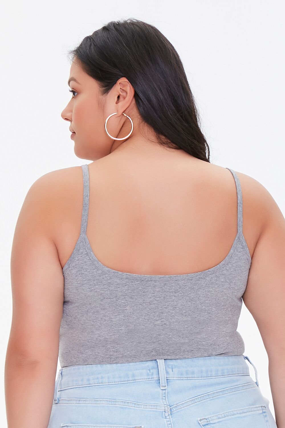  Forever 21 Plus Size Basic Cami Bodysuit - dusty pink - Bonton