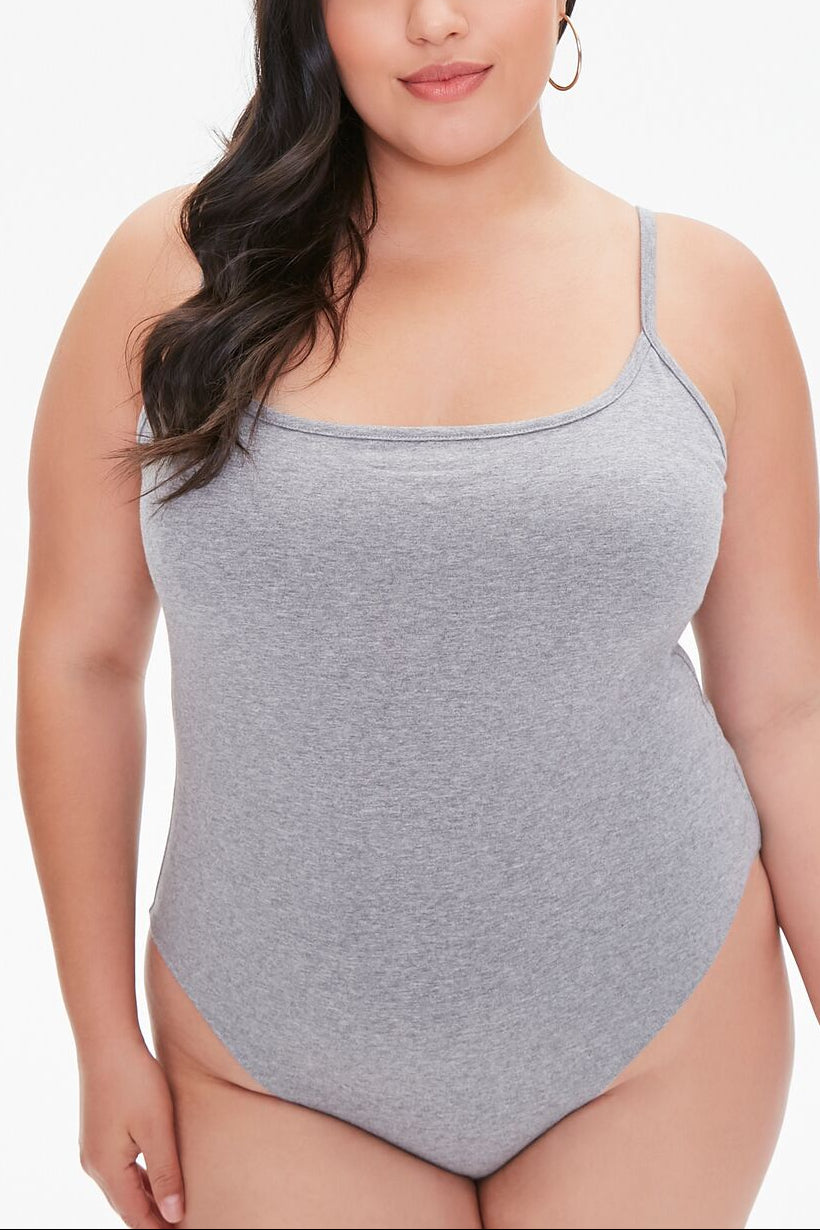  Forever 21 Plus Size Basic Cami Bodysuit - dusty pink - Bonton