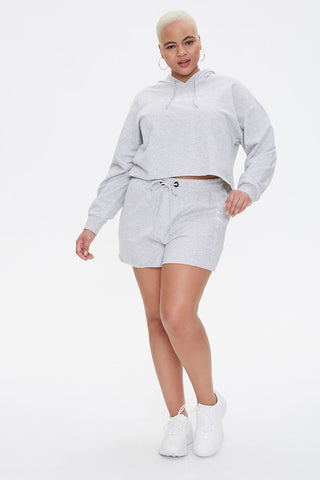 Plus Size Active Graphic Shorts