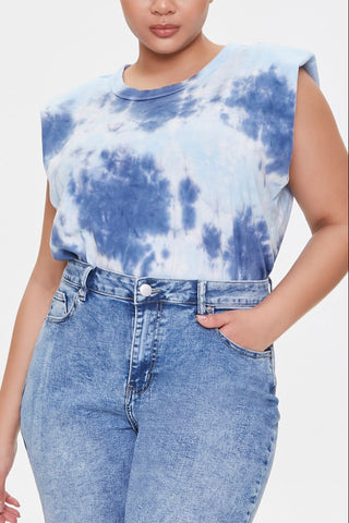Padded Tie-Dye Muscle Tee