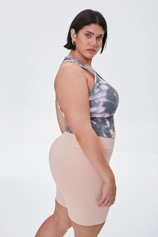 Plus Size Active Tie-Dye Tank Top