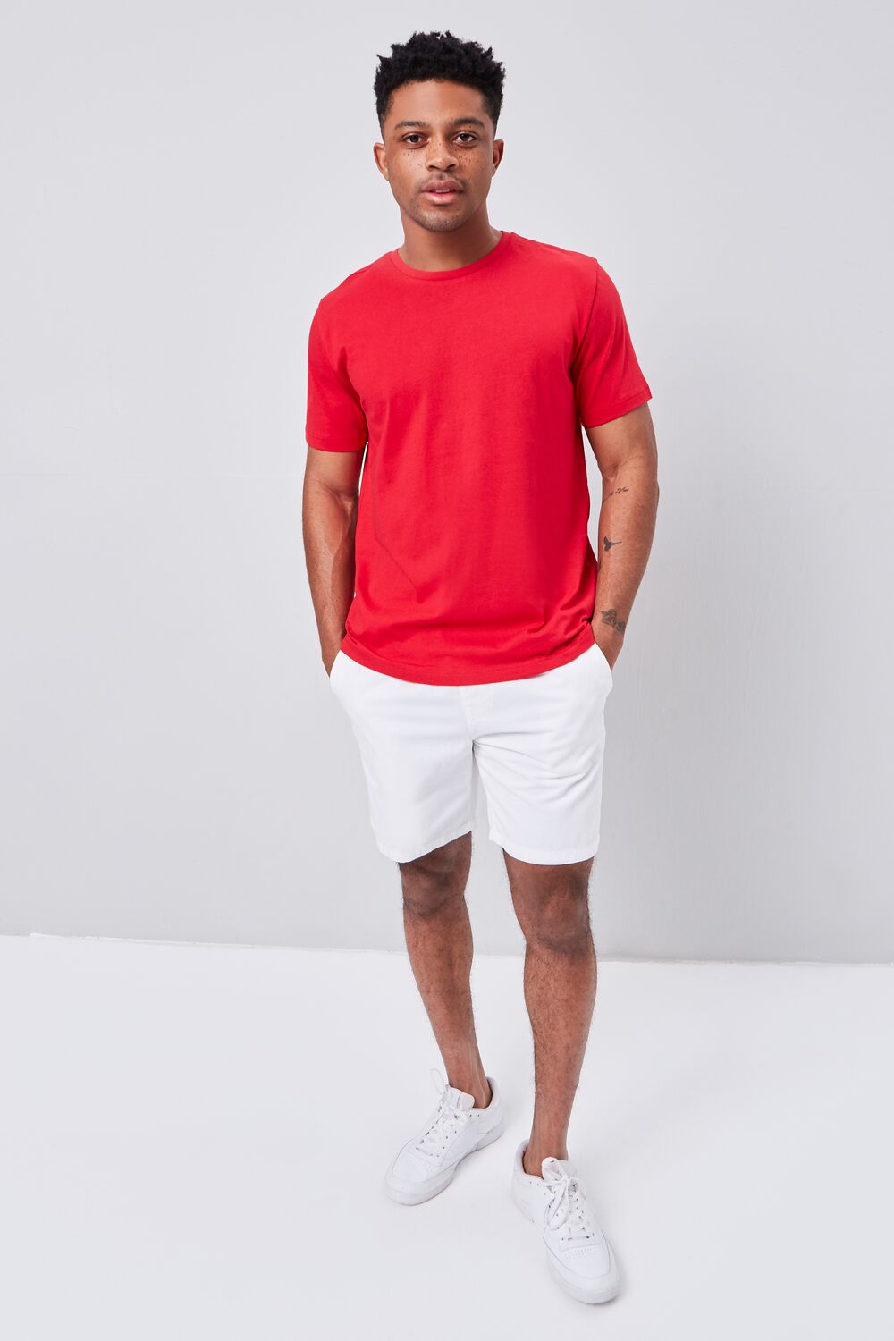  Forever 21 Basic Organically Grown Cotton Tee - red - Bonton