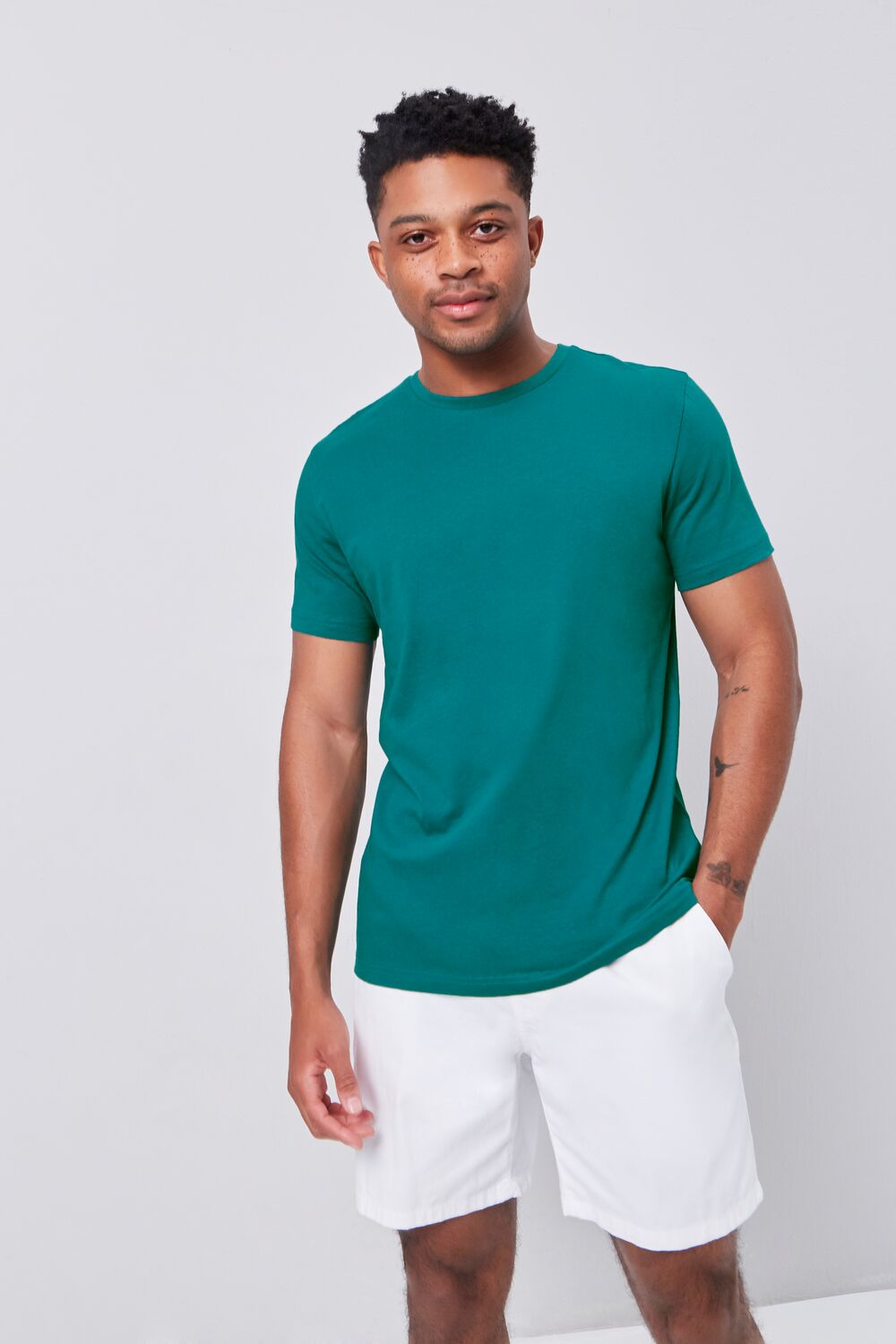 Forever 21 Basic Organically Grown Cotton Tee - red - Bonton