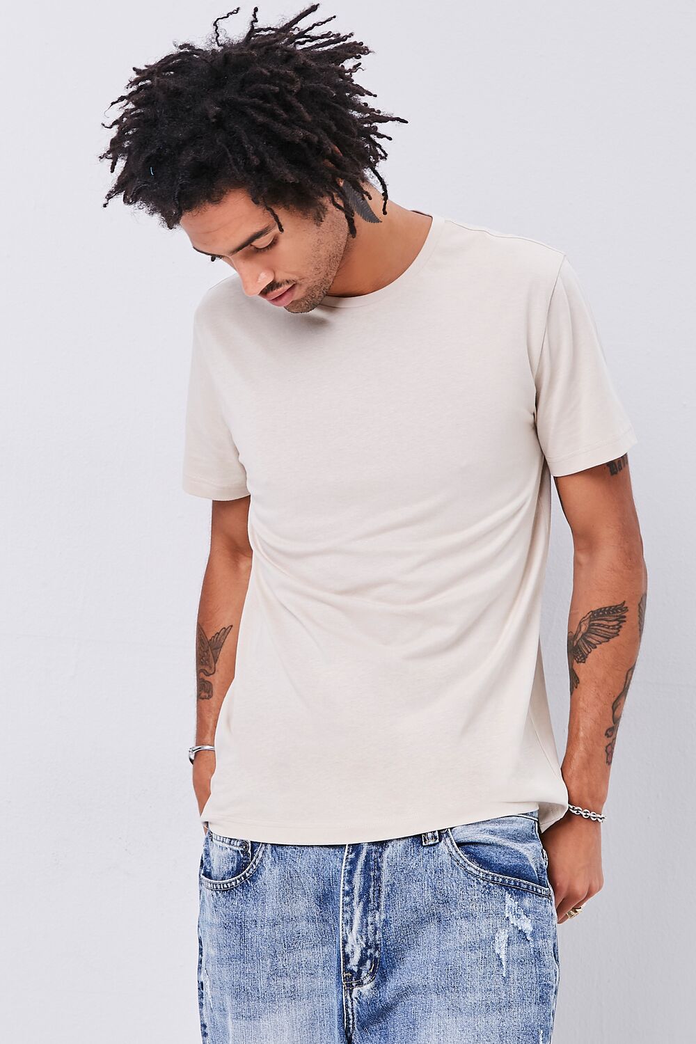  Forever 21 Basic Organically Grown Cotton Tee - red - Bonton