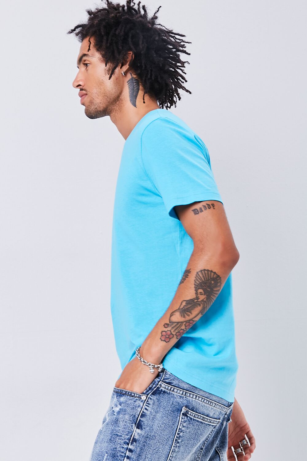  Forever 21 Basic Organically Grown Cotton Tee - red - Bonton
