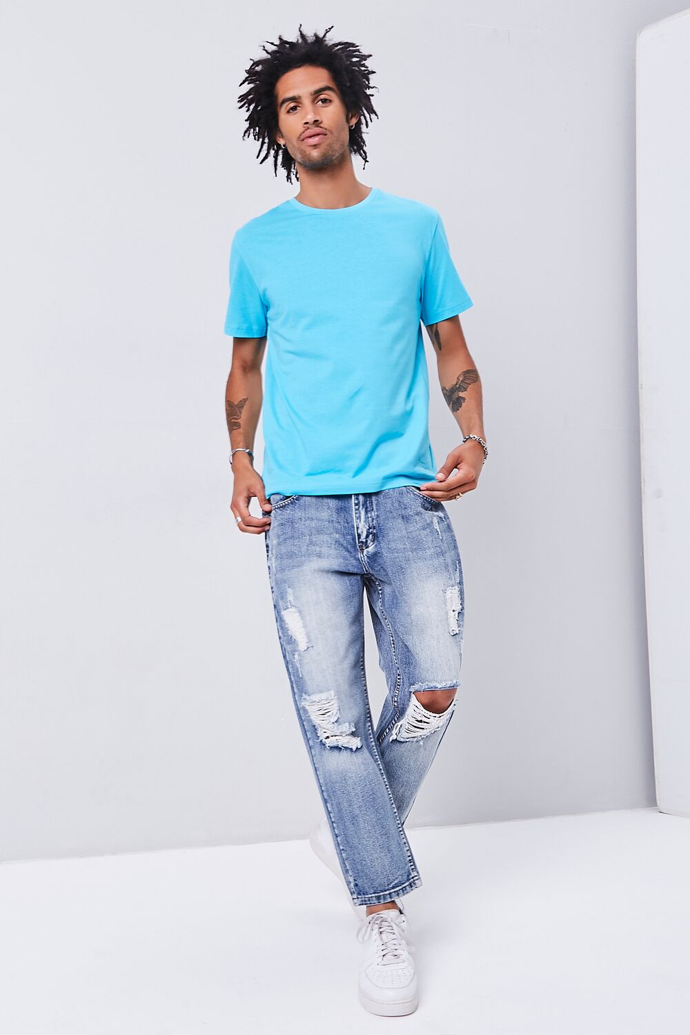  Forever 21 Basic Organically Grown Cotton Tee - red - Bonton