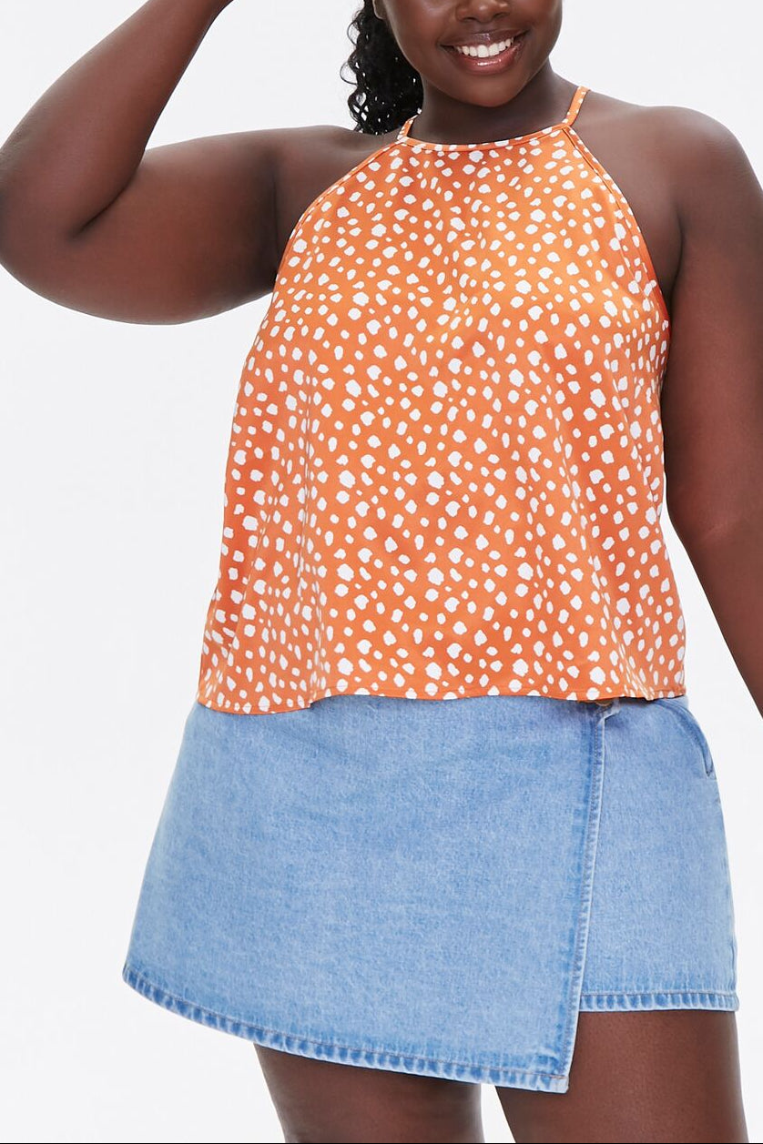  Forever 21 Plus Size Spotted Cami - black white - Bonton