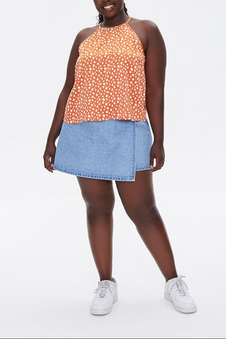 Plus Size Spotted Cami