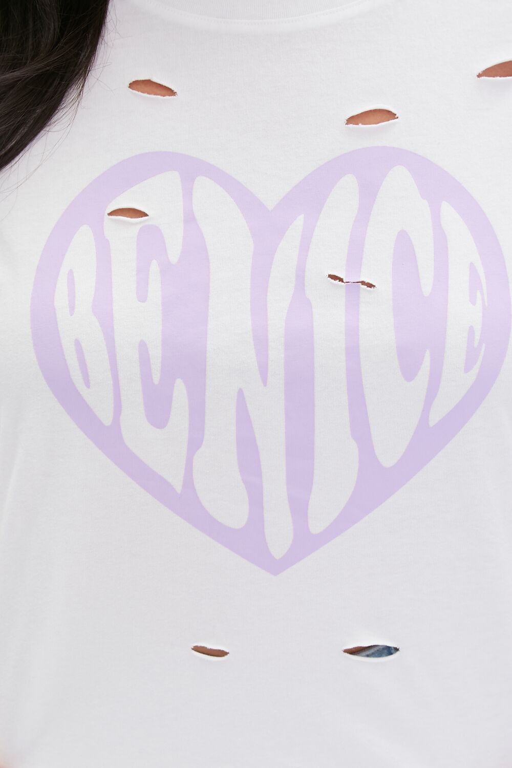  Forever 21 Plus Size Be Nice Graphic Tee - white lavender - Bonton