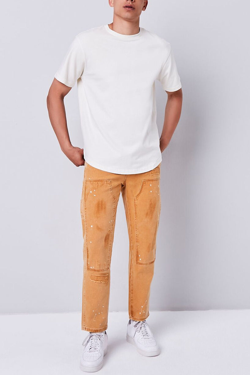  Forever 21 Distressed Paint Splatter Pants - copper - Bonton
