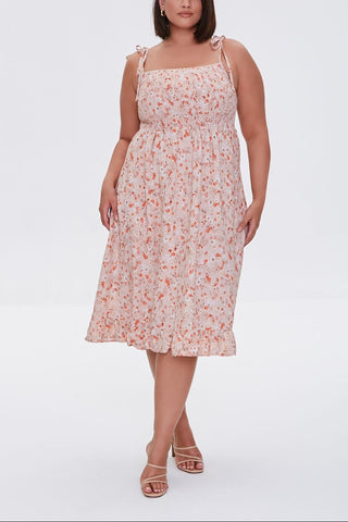 Plus Size Floral Print Dress