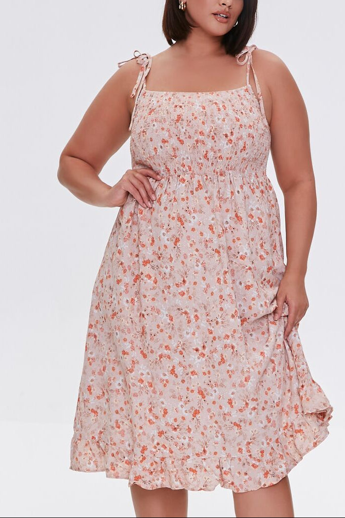  Forever 21 Plus Size Floral Print Dress - rose-multi-swatch - Bonton