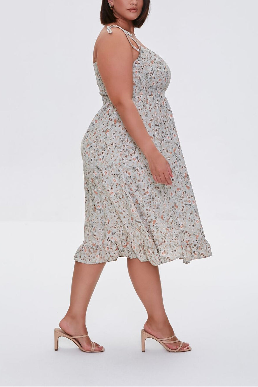 Forever 21 Plus Size Floral Print Dress - rose-multi-swatch - Bonton