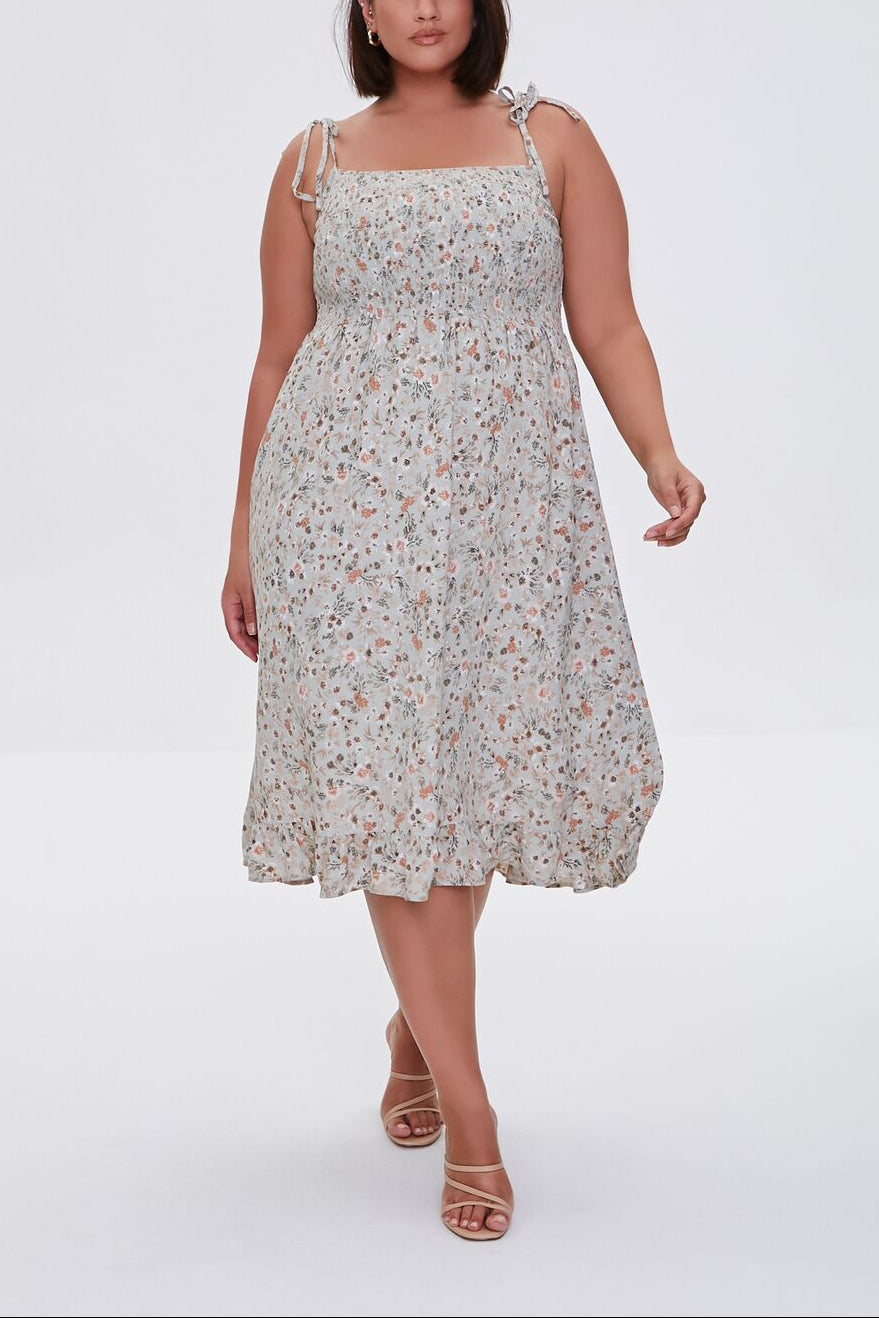  Forever 21 Plus Size Floral Print Dress - rose-multi-swatch - Bonton